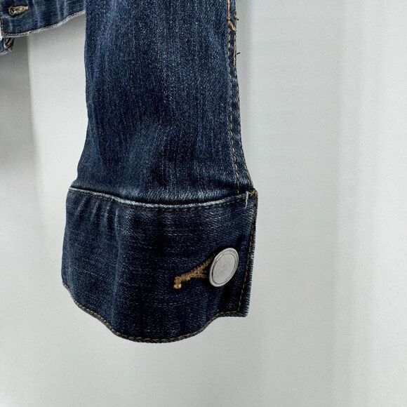 Faded Glory Size L 12 -14 Women's Denim Jean Jacket Button Down Front Pockets - Picture 4 of 16
